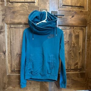 Nike Teal Funnel Neck Hoodie